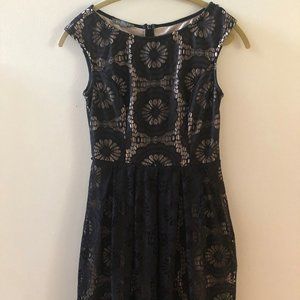 Black Lace Dress - Roz & Ali, Size 8 Petite